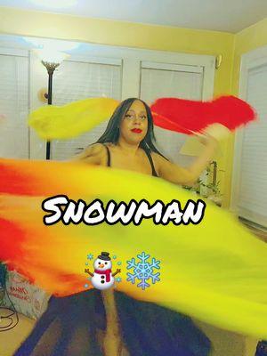 Snowman ☃️ Dance with Veil Fans 💃🏾 #AngelLaRue #fanveils #fanveilsbellydance #creatorsearchinsights 