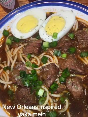 New Orleans inspired yaka mein With a SW Louisiana twist  #fypシ #LouisianaCreole #Creole #Carencro #lousianaaccent #Gumbo #foodporn #neworleans #yakamein 