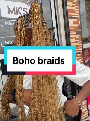 Brown boho braids #mkbraids #mkbraids #viral #trending #fyp #makeitviral #fyppppppppppppppppppppppppppppppppppp #viralvideo #braidstyles #knotlessboxbraids #bohobraids 