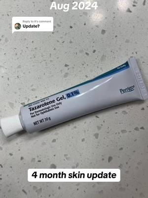 Replying to @A haven’t been consistent in the last 2 months tbh but started using it every other night again #skintok #tazarotene #dermatologist #skincarejourney #tretinoin #tazorac #update 