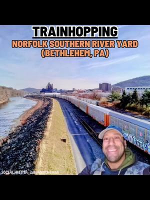 NORFOLK SOUTHERN (BETHLEHEM) RIVER YARD! Hopped off here several weeks ago. Then caught out to the NYC Area and trainhopped back. #trainhopping #railroad #trainyard #steelstacks #railfan #railfanning 