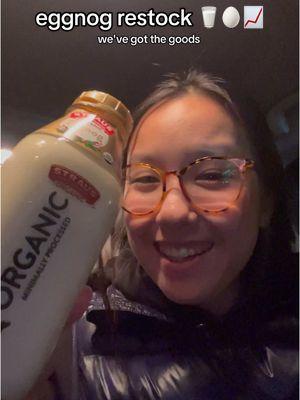 Replying to @Duck 🦆  WE FOUND IT!! eggnog taste test coming real soon 🤪  #milktok #eggnog #strausmilk #creamtop #wholemilk #groceryhaul #milkrestock 