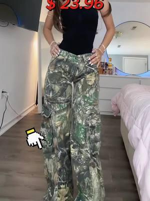 PinkyMoor Women's Camping Pants Camouflage Pants Low Rise Loose Pants Waistband Pocket Jeans Women's Camouflage Jeans Fashion Casual Hip Lifting Jeans#camo #camoflauge #camouflage #camopants #camopantsoutfit #outfitinspo #fallfashion #falloutfits #trending