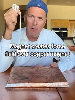 Magnet creates force field over copper #magnet 