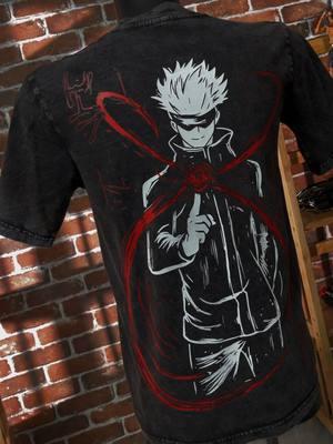 Gojo Satoru Cursed Technique Lapse Red Jujutsu Kaisen Retro Vintage Unisex Oversize Anime Manga Acid Washed Lightweight Cotton T-shirt,Hoodie Wash Anime Merch, Gift For Anime Fan 🔥 #tiktokfreeshipping #fyp #shohoku #bleach #jujutsukaisen #gojo#gojousatoru