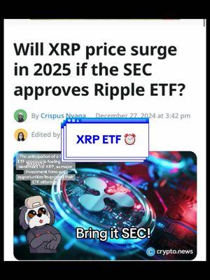 🟢XRP's Bullish Surge: Anticipating a Ripple ETF Approval🚀 XRP's price is gradually forming a bullish pennant, with trading at $2.2 after a 25% drop from its peak, as optimism grows over the SEC potentially approving a Ripple ETF in 2025, encouraged by submissions from firms like Bitwise and WisdomTree; big names such as Fidelity and Blackrock might also join the fray, inspired by their significant success in Bitcoin and Ether ETFs.  #XRP #CryptoNews #ETF #BullishPennant #SECApproval #XRPNews #XRPETF  #InvestorTok  