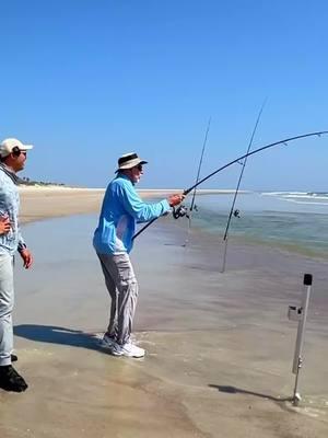 this 80 y/o subscriber RAN 2 MILES to say hi to us 😱 (so I put him on a SHARK) 🦈 #fishing #beachfishing #explore #reelit #fyp