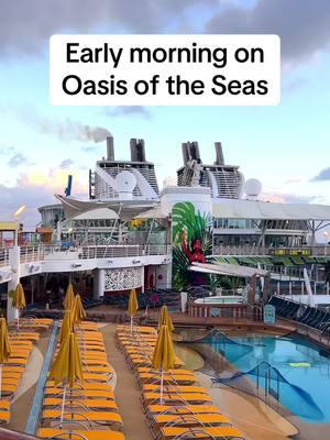 An early morning onboard Royal Caribbean’s Oasis of the Seas! Have you cruised on Oasis of the Seas? #oasisoftheseas #royalcaribbean #ftlauderdale #cruiseship #cruisetok #cruiselife #fyp 