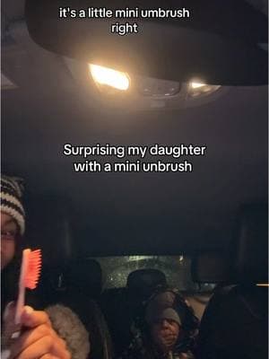 Surprising my daughter with a mini unbrush #unbrush #miniunbrush #unbrushhairbrush #unbrushdetanglinghairbrush 