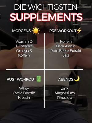 Supplements sind nur Helfer – die Basis bleibt immer Ernährung, Training, Bewegung und Schlaf. Nutze sie smart, um dein Potenzial zu entfalten! 💪 #supplements #fitness #abnehmen #fürdich #fyp