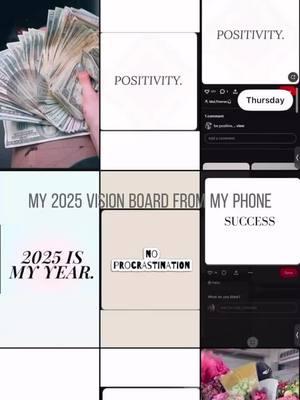 My vision board from my phone 🫶🏽 #CapCut #vidionboard #vidionboard2025 