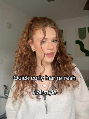 My go to hairstyle never lets me down #curlyhair #redhair #curlyhairrefresh #refresh #curlyhairstyles #curlyhairtutorial #curlyhairroutine 