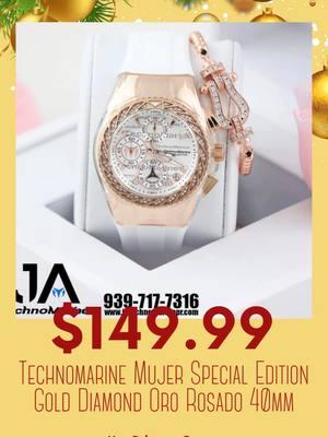 🎉 ¡Oferta Especial de Reyes! Technomarine Edición Rose Gold Especial para Mujer - Solo $149.99 🎉 💎 ¡Pulsera GRATIS con tu compra! 💎 🔸 Tamaño: 40mm 🔸 Edición Especial con detalles de diamantes brillantes ✨ 🔸 Diseño Exclusivo para resaltar tu estilo único 🚚 Envío Rápido y Seguro: Puerto Rico: 1 a 2 días Estados Unidos: 3 a 4 días 🔧 Garantía Total: 3 años en la maquinaria 6 meses en la batería (válido en tienda) ¡No te lo pierdas! Compra ahora y aprovecha este precio increíble. 🔗 Compra en línea: Technomarine Mujer ⏰ Horario de atención: Lunes a Viernes de 9:30 AM - 5:00 PM 📲 Contáctanos por WhatsApp: 19397177316 - Jon 📍 Visítanos en: J&A Technomarine, Santa Rosa, 2026 Carr. 174, Local #1, Bayamón, P.R. 00959 🔗 Ubicación en Google Maps: Ver en Mapa #Hashtags para compartir: #puertoricoholic #loves_puertorico #ruteandomiisla #hashtagpr #puertorico #isladelencanto #belleza #joyasdecalidad #reyes2024 #comprasonline