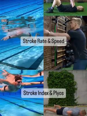 Swimmers draw connections with your dryland training lạng Yeur swimming bypeed viewing: Distance per stroke and strength - how much force can you apply for a specific stroke count per length compared to similar rep ranges in the gym targeting similar muscles Stroke rate and speed of movement - how quickly can you complete each stroke or comparable rep in the gym Stroke index and plyometrics - how far and fast are you traveling with each stroke in the water or equivalent speed x distance explosive movement in the gym #strengthandconditioning #plyometricstraining #drylandtraining #swimming 