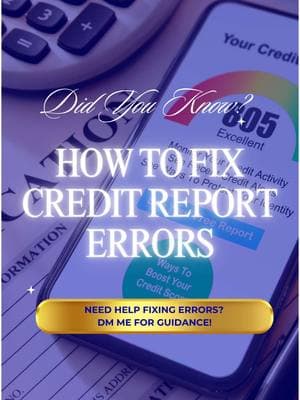 Have you checked your credit report recently? Did you spot any errors? Don't worry, I've got you covered. In this video, I'll show you how to dispute inaccurate items on your credit report to improve your credit score. By following these simple steps, you can take control of your financial future and start working towards better credit. And if you need help with credit restoration, I'm here to support you every step of the way. Remember, a healthy credit report is key to securing loans, mortgages, and better financial opportunities. So, let's get started on fixing those errors and building a stronger credit profile together. Trust me, you've got this! . . . . . . #CreditRepair #CreditScore #FinancialFreedom #BuildCredit #CreditGoals #CreditRepairTips #FixYourCredit #CreditJourney #DebtFree #MoneyTips #CreditSavvy #WealthBuilding #FinancialLiteracy #CreditBoost #MoneyMatters #CreditRestoration #DebtFreeGoals #WealthMindset #CreditEducation #YourCreditCoach#creatorsearchinsights #explorepage#fyp