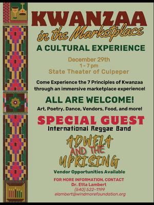 Last event of the year today! Kwanzaa in the Marketplace- Culpeper  #kwanzaa #heritage #culture #ancestors #community #celebration #leroybrownart #art #vendor #dmvartist #fyp #foryoupage 