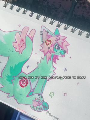 Doodling with jusart markers #art #artist #sketch #furry #furryart #emodog #sparkledog #doodle #oc #arttok 