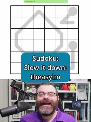 Sudoku Adventure 694 "Slow it down!" by theasylm #sudoku #sudokupuzzles #sudokuvariant #logicpuzzle #rangsk Play here: https://sudokupad.app/adventure/694-sid Or use the Tracking Sheet (See🔗🌳) Sudoku Adventure is a long running series of approachable 6x6 puzzles intended to introduce interesting variant Sudoku rules to newer solvers. The puzzles are created by some of the best Sudoku setters in the world specifically for this series!