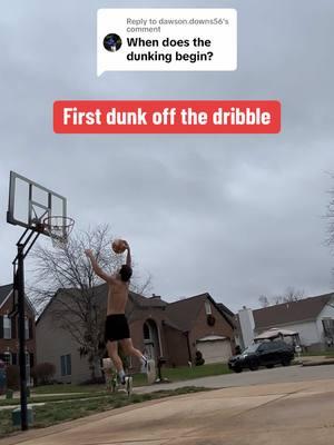 Replying to @dawson.downs56 didn’t think I’d be able to get one off the bounce by the end of the year, but I can check that box now 😤 #verticaljump #verticaljumptraining #jumptraining #dunktraining #dunk #shortdunker #athletetraining 