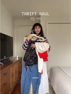 safe to say i’m obsessed with every single piece #thrifted #thrifttok #thrifthaultryon #thrifthaul #thrifthaulvideo #slowfashiontiktok #slowfashionstyle #thriftedfashion #thriftedfinds 