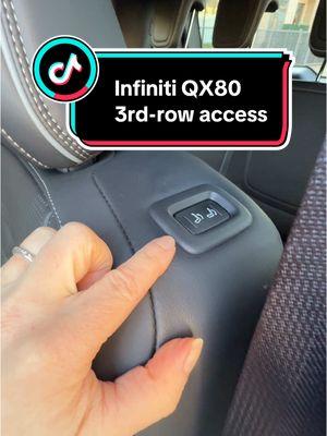 How to access the third row of the @INFINITI USA QX80. #cardujour #cartok #fyp #wwcoty #nactoy #infiniti #infinitiqx80 