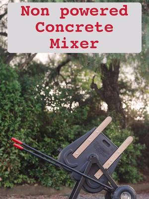 Making concrete mixing easy! #concretemixer #mudmixer #nopowertools #veteranownedbusiness #worldofconcrete2025 #diytool #preppertools #withoutpower #zeroemissions 