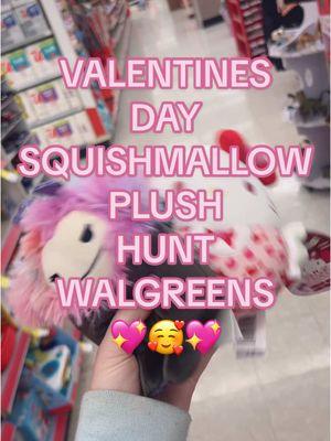 who would you have picked up? 💖 #squishmallows #squishhunt #plushhunt #squishmallowswalgreens #valentinesdaysquishmallows #walgreensplush #plushies #plushiesoftiktok #plushiehunt #hellokittyvalentines #hellokittysquishmallow #bigfootsquishmallow #jazwares #fyp #shoppingtok #girlytok #romanticizeyourlife #digitaldiary #pinktok @Jazwares @Walgreens 