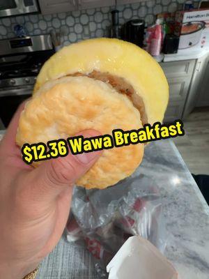 What $12.36 cents gets you at @Wawa for breakfast 🍳 #fyp #foryoupage #foodies #Foodie #wawa #phillytok #philly #breakfastideas #breakfastrecipes #breakfast #sandwichesoftiktok #foodreview 