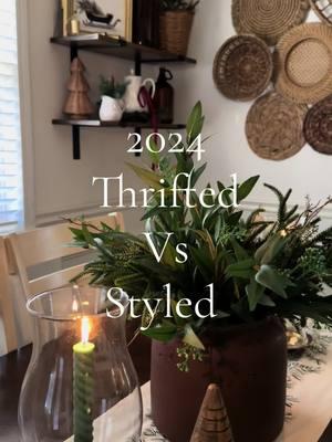 A years worth of thrifted vs styled which one is your favorite #thrifted #thriftedvsstyled #thriftedhomedecor #thriftedcottagecore  