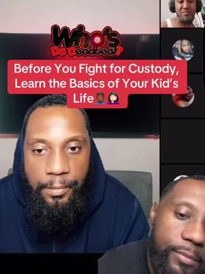 You say you want 50-50 or full custody, but let’s keep it real—do you even know your kid’s teacher’s name? What time they eat lunch? How their grades looking? If you don’t know the basics, how you fighting for more time? Let’s talk about why being involved starts before the courtroom.  #parentingmatters  #stepup  #realitycheck  #KnowYourKids  #involved 