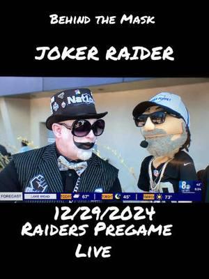 Raiders Pregame Live. Behind the Mask JOKER RAIDER. @Las Vegas Raiders @Nat1on®️ #dontmesswiththeraiderpuppet #raiderpuppet #raidernation #raiders #behindthemask #fyp #foryourpage 