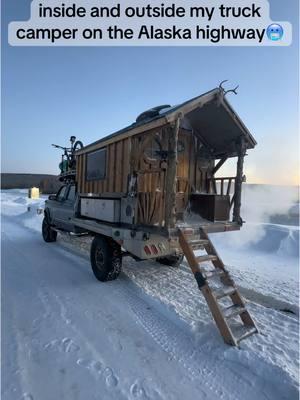 Over an 80°F difference between inside and outside my truck camper on the Alaska highway🥶 spray foam insulation for the win🤘🔥 #coldclimate #cabinliving #truckhouse #truckhouselife @Ford @TOYOTIRES @Complete Performance Store @Alaska Spring @#powerstroke #diesel #ford #f350 #obs #tinyhome #tinyhouse #nomad #vanlife #roaddog