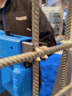 Innovative Plastic Rebar Tie Clip! #rebar #construction #innovation #concrete #cooltools #tradeshow 