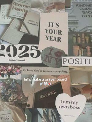 2025 PRAYER BOARD 💌 trusting God with my year instead of myself! #prayerboard #bestie #2025 #goals #visionboard #pinterest #girlsnightin #christiantiktok #fy 