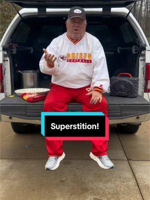 Superstition! #fyp #superstition #lucky #team #music #bad #moon #believe #football #sports #chiefs #hat #hallmark #swifties #chiefs #kennychesney #win #soup #nfl #wedding #tailgateon