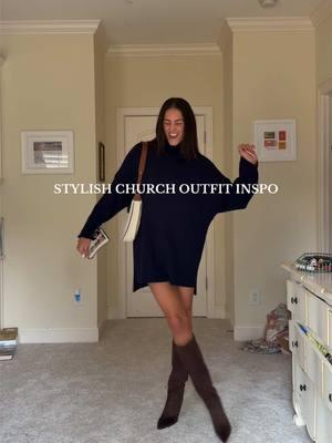 Love a sweater dress and heels moment #churchoutfit #classyoutfit #winterfashion #sweaterdress @White Fox Boutique @Amazon @philosophy 