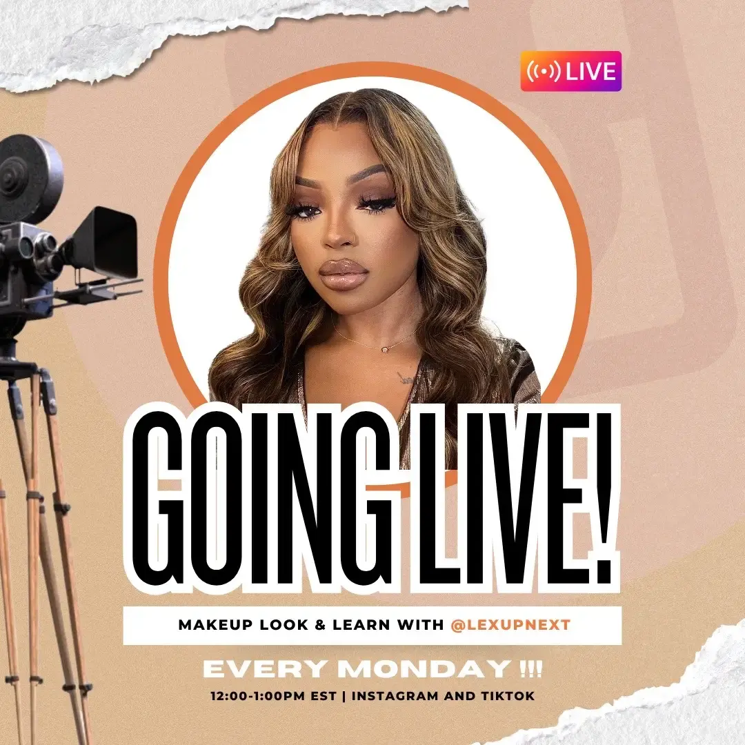 Catch me on Instagram AND TikTok while I do my makeup and drop all the tips! You don’t wanna miss this – we’re talking techniques, products, and all the insider gems! Set your reminders and pull up! ⏰ Let’s get cute together. #fyp #explore #goinglive #makeuptips #lexupnext