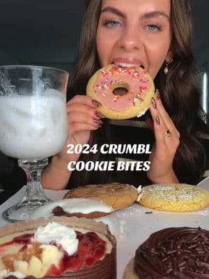 MY 2024 CRUMBL WRAPPED 🍪🎁🤭 some cookie asmr for youuuu #crumblasmr #crunchymukbang #foodasmr #crumblecookies #crunchyasmr #eating #viralcookies #fypシ゚viral #dessertmukbang 