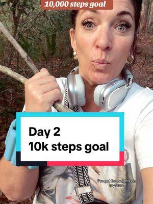 Day 2 10,000 steps goal #10000steps #womenover40 #walkingforhealth #womenover40fitness #wellness #perimenopause #fitnessjourney @MINAZALIE 