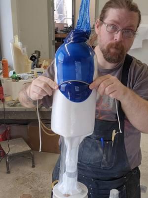 I love this shade of blue #blue #resin #vacuum #prosthetics #base #lamination #oddlysatisfying #fontainesdc #starburster 