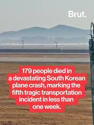 179 people died in a Jeju Air plane crash at the Muan International Airport in South Korea on December 29. The devastating tragedy comes on the heels of four other major transportation disasters this week, including the Azerbaijan Airlines crash on December 28, which authorities believe was caused by Russian air defense systems. According to the AP, authorities are still investigating all of the crashes from this week. #JejuAir #PlaneCrash #SouthKorea #AzerbaijanAirlines #AzerbaijanCrash #Gramado #Brazil #AirCanada #Halifax #DelrayBeach #Train