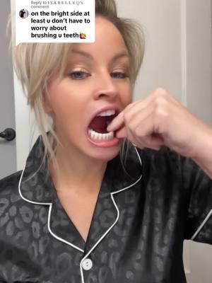 Replying to @𝐈 𝐒 𝐀 𝐁 𝐄 𝐋 𝐋 𝐄 ꨄ you still have to brush your fake teeth. And your mouth. Just because I don’t have natural teeth doesn’t mean I don’t need to practice good oral hygiene. #ope #vibes #denturedarling #oralhygiene #oralhygienetips #oral #hygiene #oralcare #oralsurgery #oralcareroutine #dental #dentalhygiene #dentalimplants #dentalhumor #brushyourteeth #teeth #teethtok #teethcare #tooth #toothless #toothbrush #toothfairy #denture #dentures #denturegang #dentureconfidence #denturesatayoungage #denturesmile #denturejourney #denturesandbeauty #beautiful #nightroutine #grwm #transformation #dentalimplants #minidentalimplants #denturestoimplants #BeNice #bekind #dentalhealth #dentalhealthismentalhealth #MentalHealth #mentalhealthmatters #MentalHealthAwareness #confidence #SelfCare #selflove #dentaldifferences #newsmile #stopthestigma #prosthetic #prostheticteeth #washyourmouth #implantprincess #denturesupport #educate #education #help #support #watchtillend 