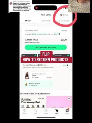 Replying to @suranisha #greenscreenvideo flip app how to return products easy steps #flip #flipapp #flipappreview #flipcommunity #flipcreator #flipwithrosni #fliptutorial #flipgoals #flippingliving #fliptutorial #fliptip #fliptips #flipyear 