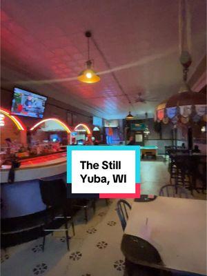 The Still -Yuba WI BUILT in 1914. This bar hs a lot of old tavern charm. Newer owners , known party stop with a great fish fry #wanderinwi #wanderinwisconsin #yuba #wisconsin #placestoeatinwisconsin #fishfry #tavern #countrybar #prohibitionbar #moonshine 