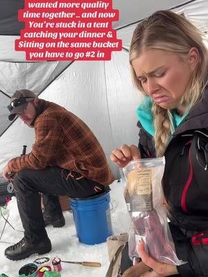 Where did I go wrong 😫 #icefishing #couplecomedy #utahcouple 