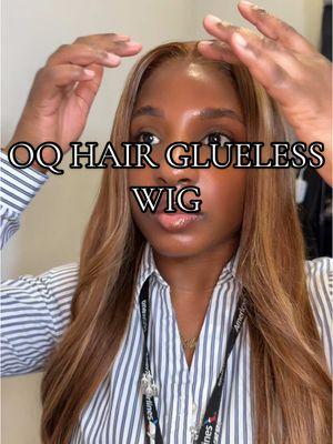 OQ hair really did they big one with this glueless wig🥰🥰 #oqhair #oqhairreview #oqhairgluelesswigs #wiginstall #wigreview #glulesswig 