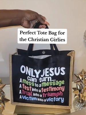 I'm in love and obsessed with this tote bag🤗✨️ #christianbrand #totebags #biblebag #biblestudy #bibleverse #totes #jesuschrist 