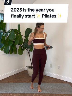 2025 is your year to get your BEST results with Pilates at home… #pilatesathomeworkout #pilatesmat #pilatesonline 