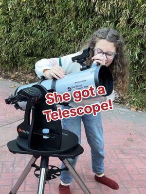 I’ll never top this present!#bestdayever #telescope #nasa #girlsinstem #astronomy #futureastronaut 