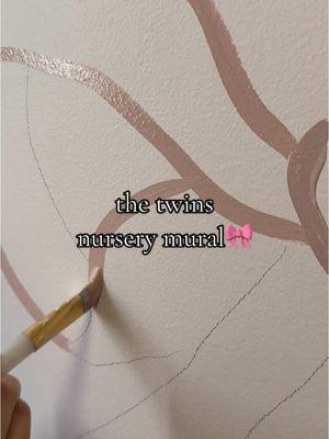 perks of one of your best friends being an artist. a core memory I’ll never forget - so special 🤍 #twinpregnancy #nurserydecor #pregnant #pregnancyjourney #twins #nurserytour #nurseryinspo #anthropologie 